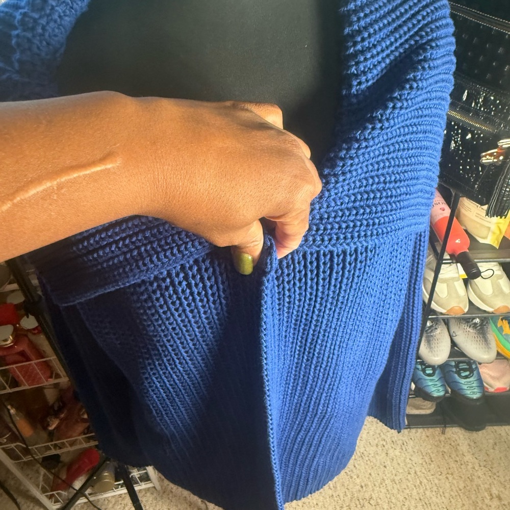 Talbots Royal Blue Cable Knit Sweater